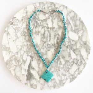 Vintage Chunky stabilized Turquoise Stone Necklace